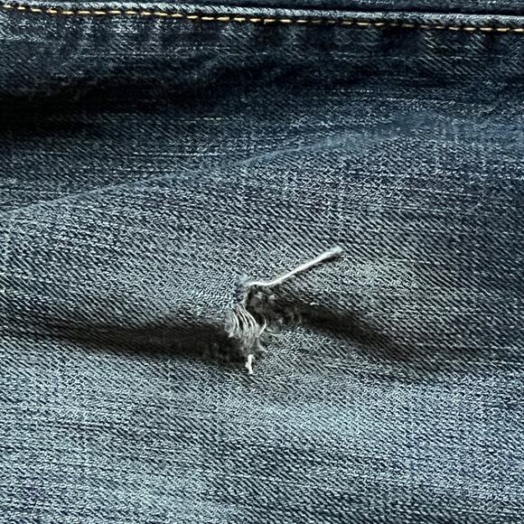 AEO American Eagle Mens Denim Jeans Original Boot 34 x 31 Distressed 100% Cotton - Picture 3 of 6